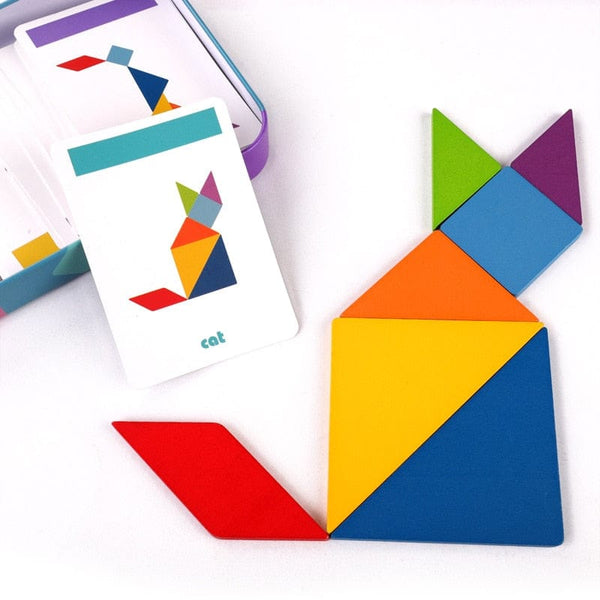 3D Wooden Puzzle (Flash Cards Included)