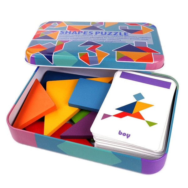 3D Wooden Puzzle (Flash Cards Included)